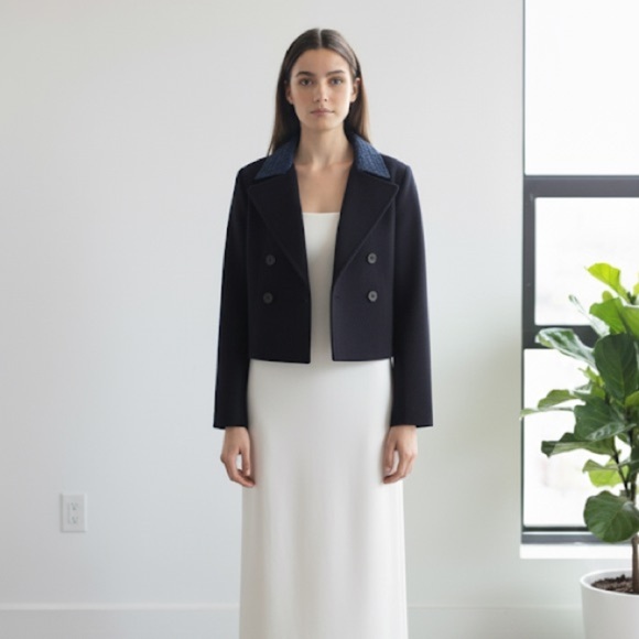 Carven black wool peacoat - FR size 42 (Large) - Picture 2 of 4